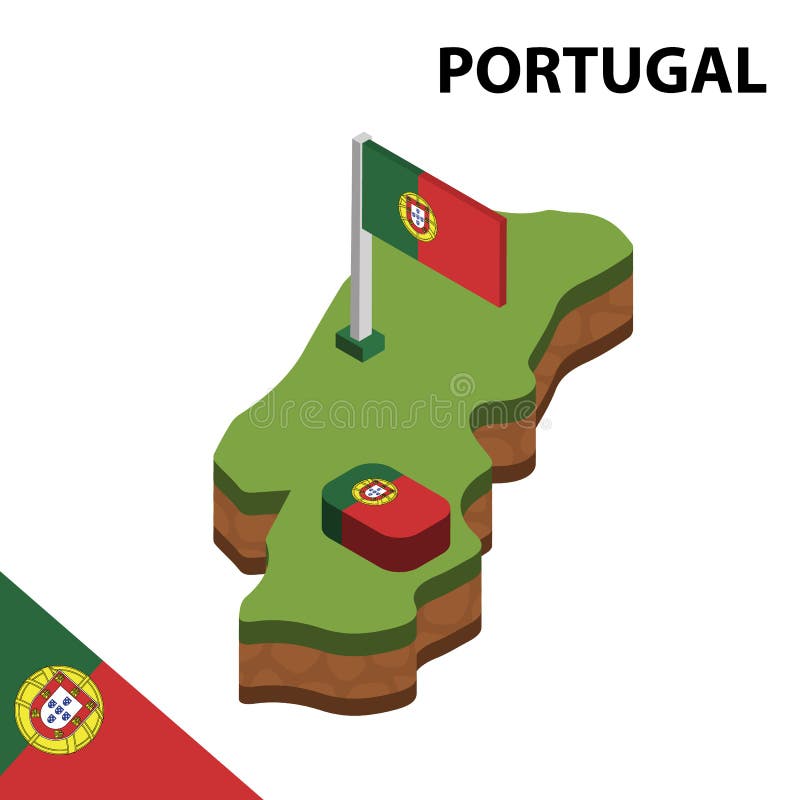 Mapa da informação e bandeira isométricos gráficos de PORTUGAL ilustra??o isom?trica do vetor 3d ilustração royalty free Mapa da informação e bandeira isométricos gráficos de PORTUGAL ilustra??o isom?trica do vetor 3d ilustração royalty free