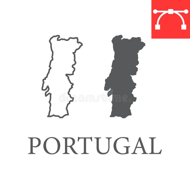 Vetor de ícone do mapa de portugal