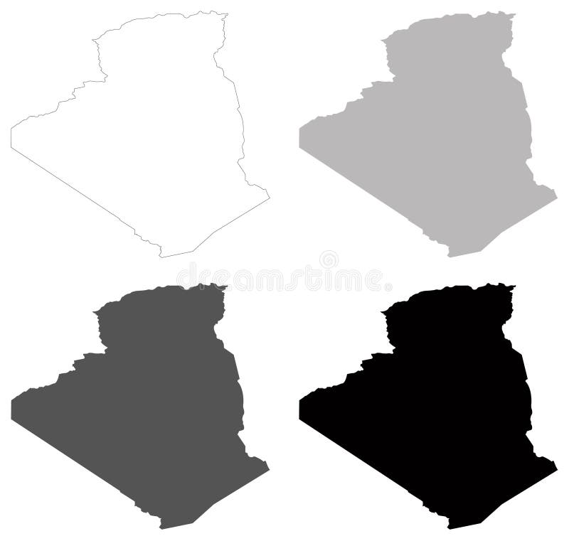 Mapa de Argélia - país no Maghreb ilustração royalty free Mapa de Argélia - país no Maghreb ilustração royalty free