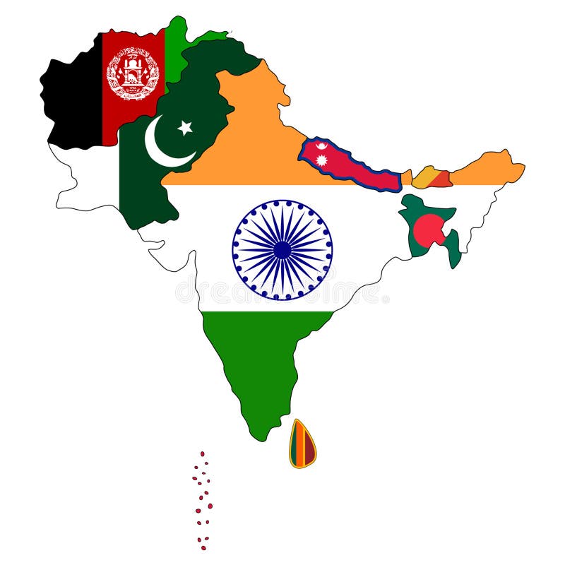 Mapa de Asia del Sur