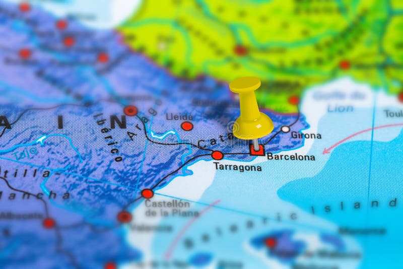 Mapa de Barcelona España imágenes de archivo libres de regalías Mapa de Barcelona España imágenes de archivo libres de regalías