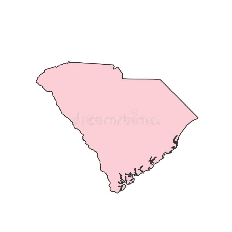 Mapa de Carolina del Sur aislado en la silueta blanca del fondo Estado de Carolina del Sur los E.E.U.U. libre illustration Mapa de Carolina del Sur aislado en la silueta blanca del fondo Estado de Carolina del Sur los E.E.U.U. libre illustration