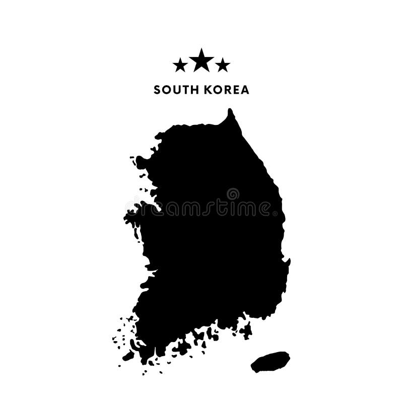 Mapa de Coreia do Sul Ilustração do vetor ilustração royalty free Mapa de Coreia do Sul Ilustração do vetor ilustração royalty free