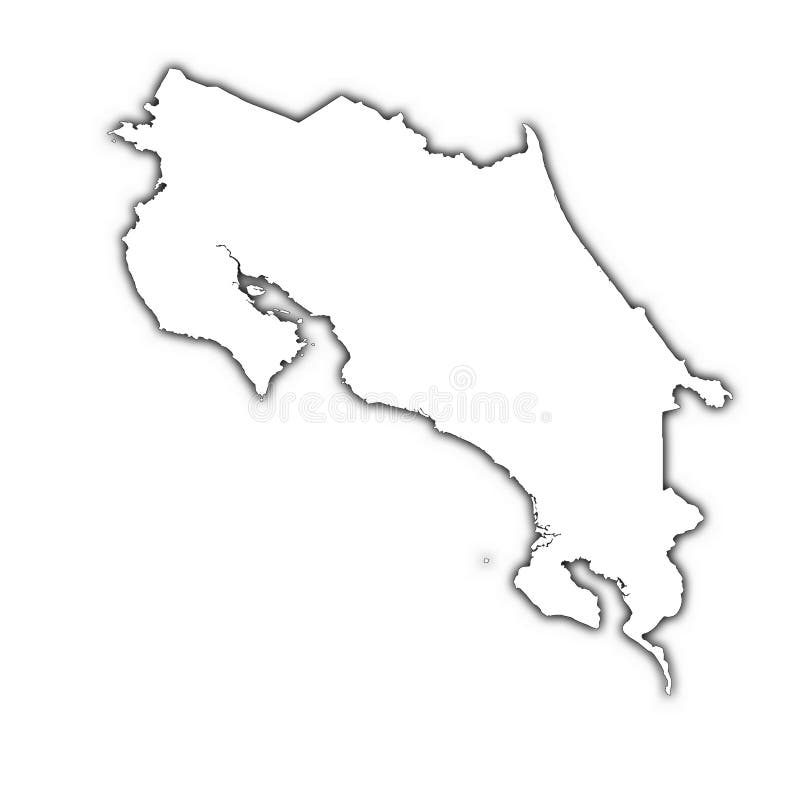 Mapa de Costa-Rica com sombra