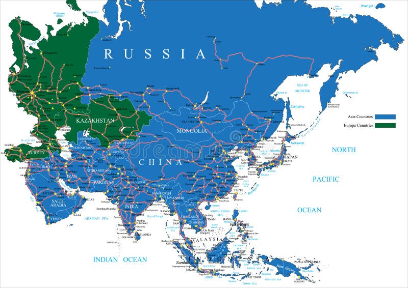 Mapa político de Rússia ilustração do vetor. Ilustração de fundo - 82697950