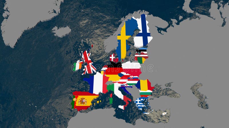 Bandeiras de Europa #2 ilustração stock. Ilustração de variedade