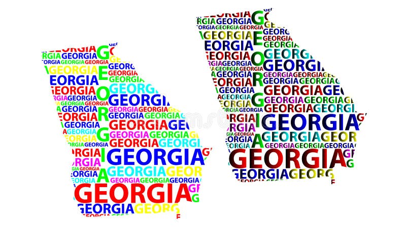 Mapa de Georgia U S estado - ejemplo del vector ilustración del vector Mapa de Georgia U S estado - ejemplo del vector ilustración del vector
