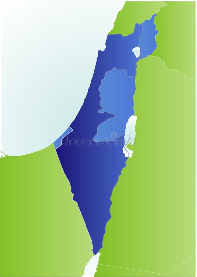 Mapa de Israel e dos bancos ocidentais ilustração royalty free Mapa de Israel e dos bancos ocidentais ilustração royalty free