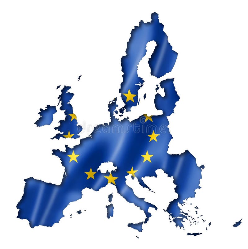 Mapa de la bandera de unión europea