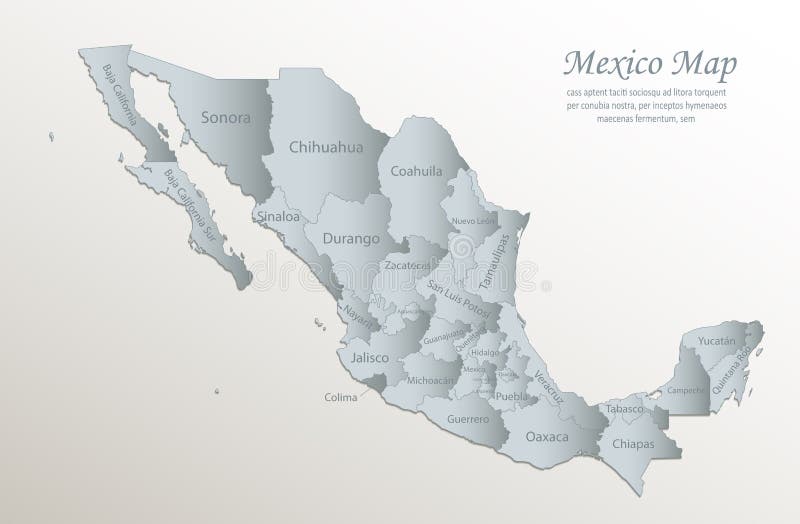 Mapa De México, División Administrativa Con Nombres, Papel Azul Blanco 3D Ilustración del Vector - Ilustración de contorno, fondo: 169633140 Mapa De México, División Administrativa Con Nombres, Papel Azul Blanco 3D Ilustración del Vector - Ilustración de contorno, fondo: 169633140