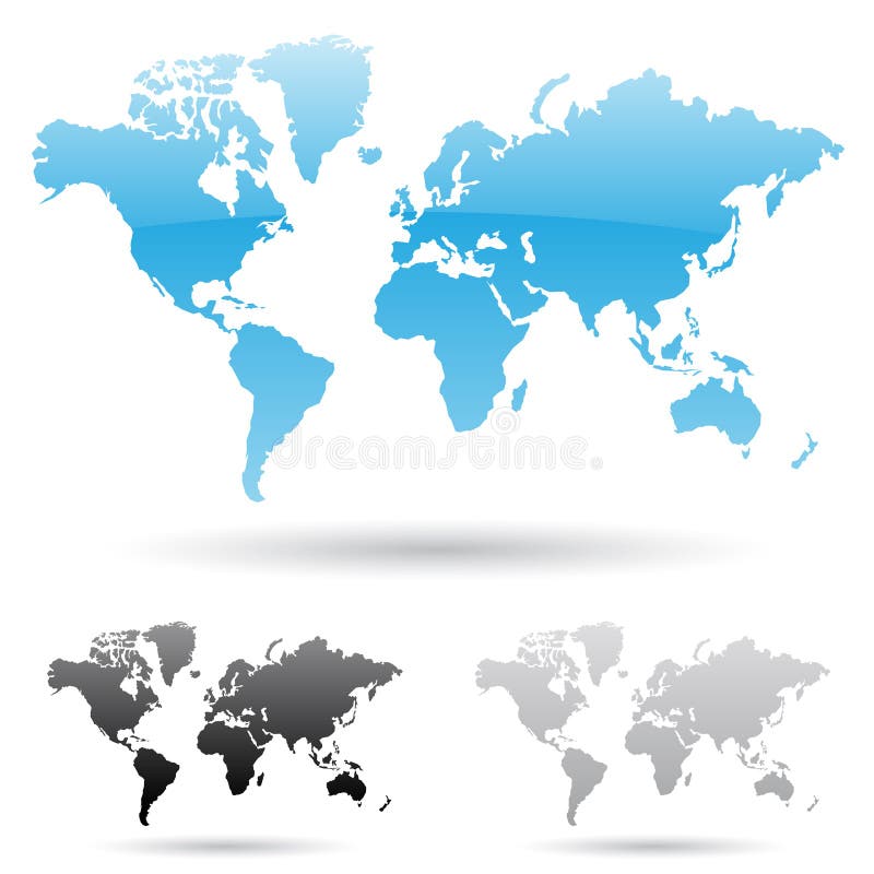 Mapa de mundo ilustração royalty free Mapa de mundo ilustração royalty free