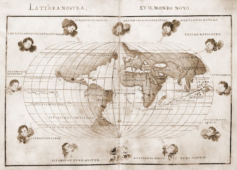 Mapa de mundo antigo