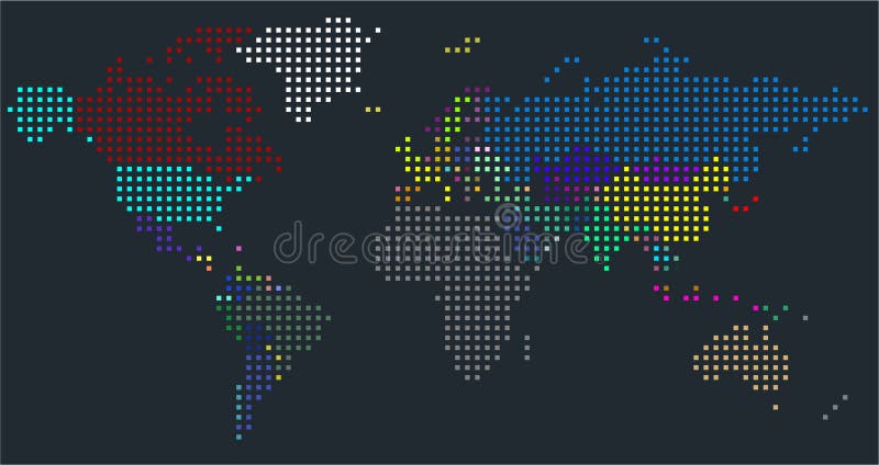 Mapa de mundo pontilhado vetor Um mapa pol?tico do mundo ilustração do vetor Mapa de mundo pontilhado vetor Um mapa pol?tico do mundo ilustração do vetor
