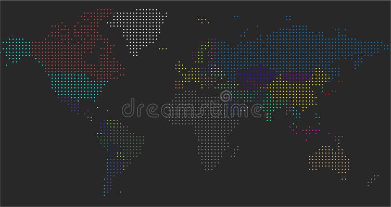 Mapa de mundo pontilhado vetor Um mapa pol?tico do mundo ilustração do vetor Mapa de mundo pontilhado vetor Um mapa pol?tico do mundo ilustração do vetor