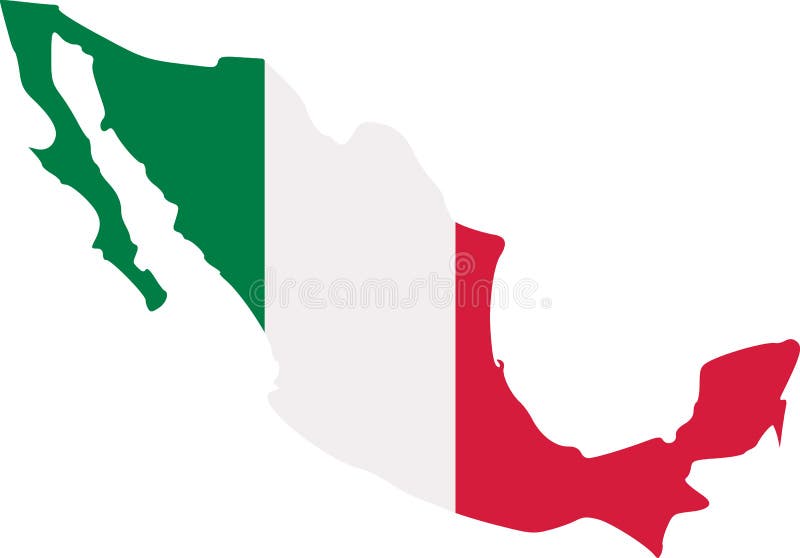 Concepto Del Fondo Del Color De La Bandera De México Ilustración del