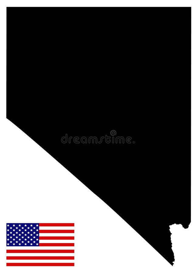 Mapa de Nevada con la bandera de los E.E.U.U. - estado en el occidental, la montaña del oeste, y las regiones al sudoeste de los libre illustration Mapa de Nevada con la bandera de los E.E.U.U. - estado en el occidental, la montaña del oeste, y las regiones al sudoeste de los libre illustration