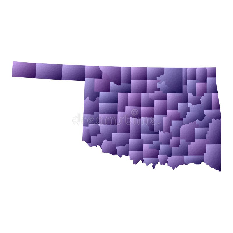 Mapa de Oklahoma ilustração royalty free Mapa de Oklahoma ilustração royalty free