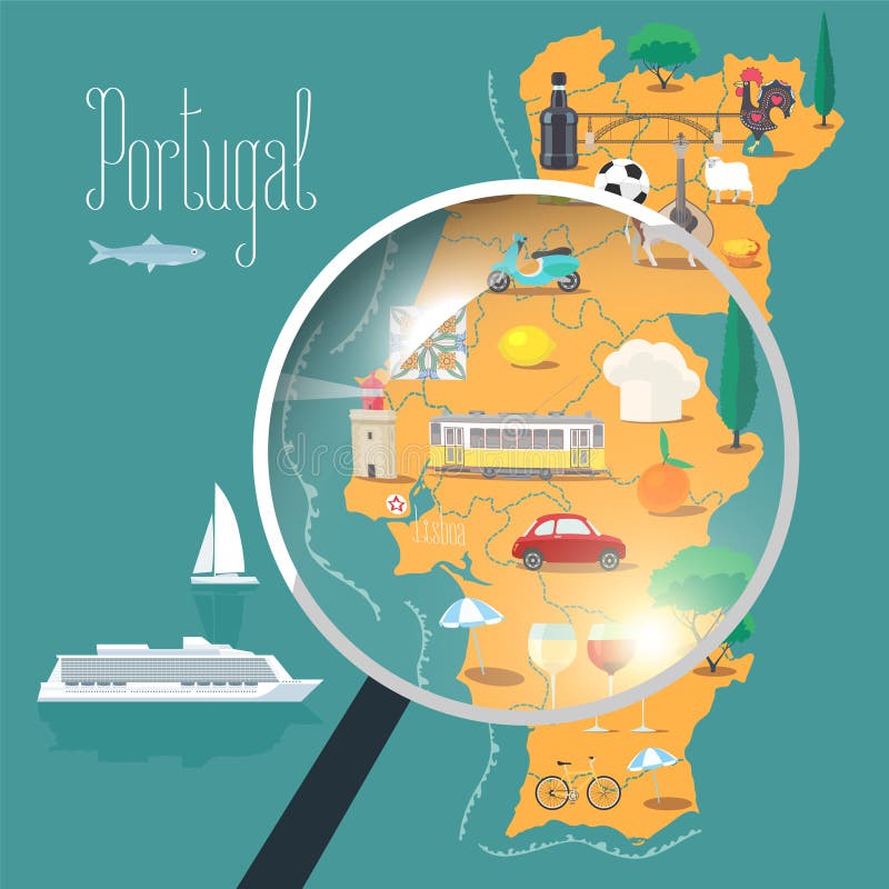 Mapa Mundial Da ásia Centrado Com Vidro Ampliado Em Portugal. Enfoque No  Mapa De Portugal No Mapa Mundial Pacificcentrado Ilustração do Vetor -  Ilustração de amplificador, ampliar: 237647233