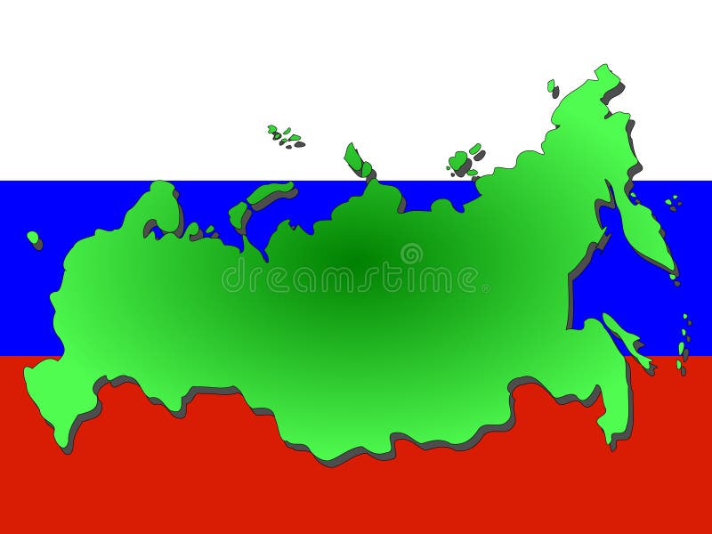 Mapa de Rússia ilustração do vetor. Ilustração de curso - 15089214