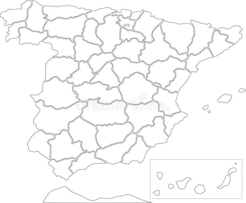 Mapa Político De Alta Qualidade De Espanha E Portugal Com Fronteiras Das  Regiões Ou Províncias Ilustração do Vetor - Ilustração de beira, estados:  272388382