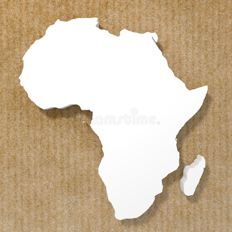 Mapa da África ilustração stock