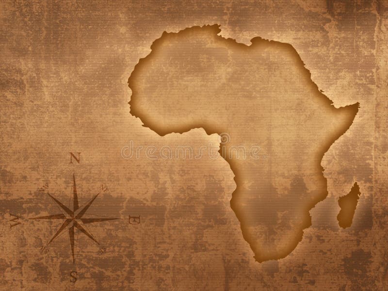 Mapa de África do estilo velho ilustração stock Mapa de África do estilo velho ilustração stock