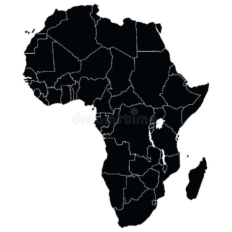 Mapa del africano
