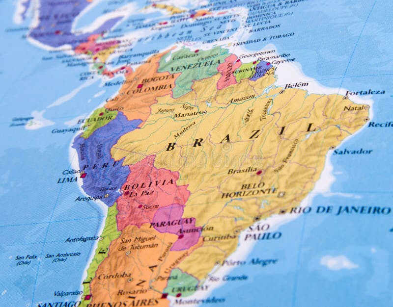 Mapa del Brasil imagen de archivo Mapa del Brasil imagen de archivo