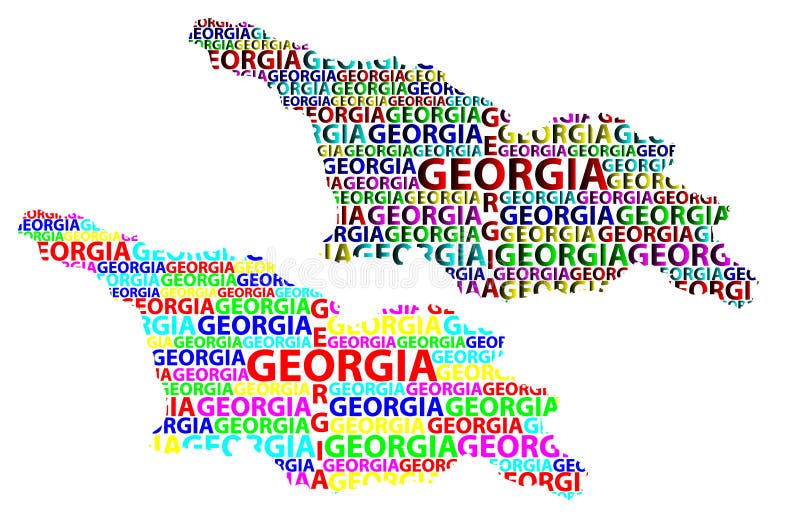 Mapa del país de Georgia - ejemplo del vector ilustración del vector Mapa del país de Georgia - ejemplo del vector ilustración del vector