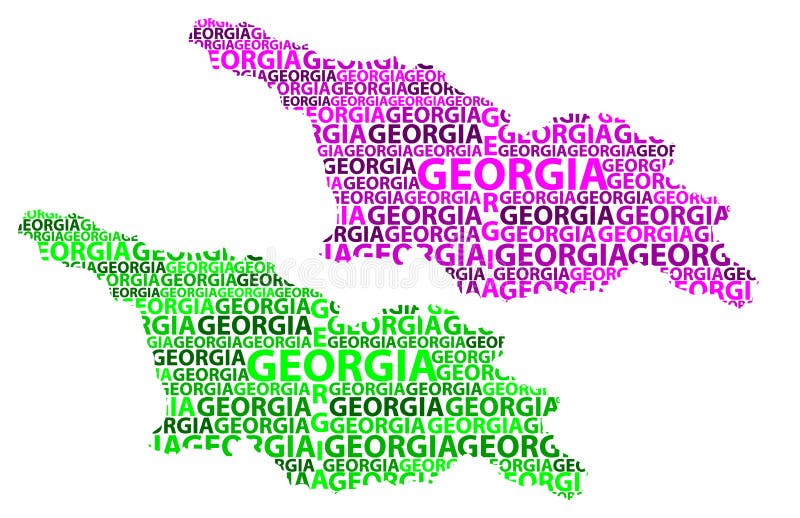 Mapa del país de Georgia - ejemplo del vector libre illustration Mapa del país de Georgia - ejemplo del vector libre illustration