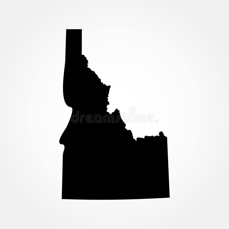 Mapa del U S Estado de Idaho stock de ilustración Mapa del U S Estado de Idaho stock de ilustración