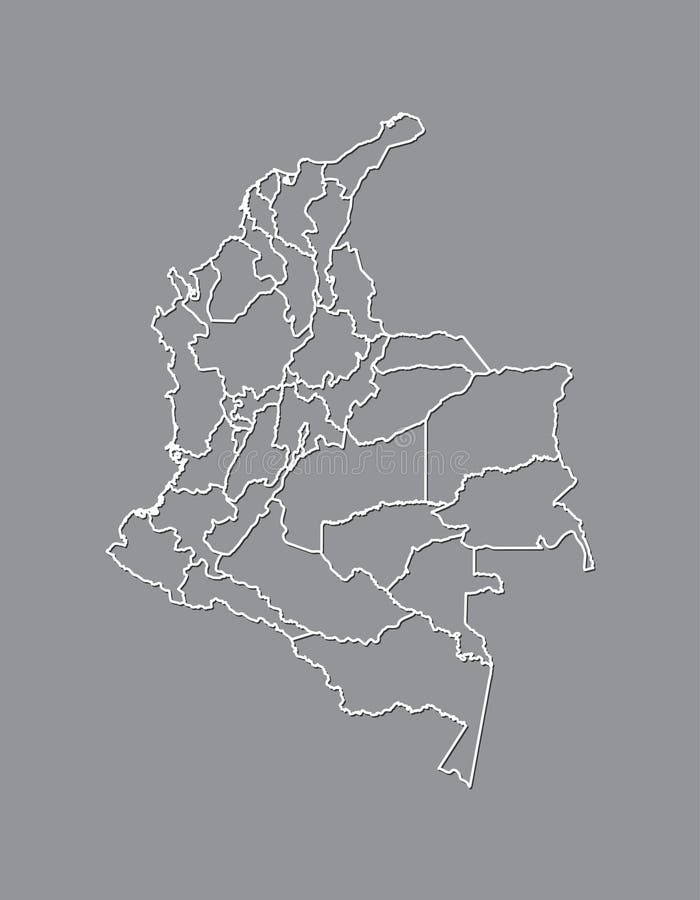 Colombia Mapa De Color Gris En Vector De Stock Libre De Regal As The