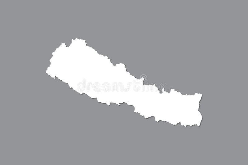 Mapa del vector de Nepal con área de tierra integrada usando el color blanco en el ejemplo oscuro del fondo libre illustration Mapa del vector de Nepal con área de tierra integrada usando el color blanco en el ejemplo oscuro del fondo libre illustration