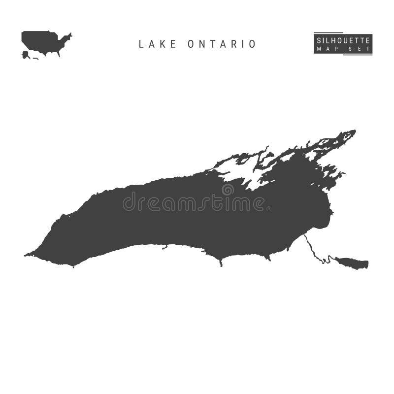 Mapa del vector del lago Ontario aislado en el fondo blanco Mapa negro Alto-detallado de la silueta del lago Ontario libre illustration Mapa del vector del lago Ontario aislado en el fondo blanco Mapa negro Alto-detallado de la silueta del lago Ontario libre illustration