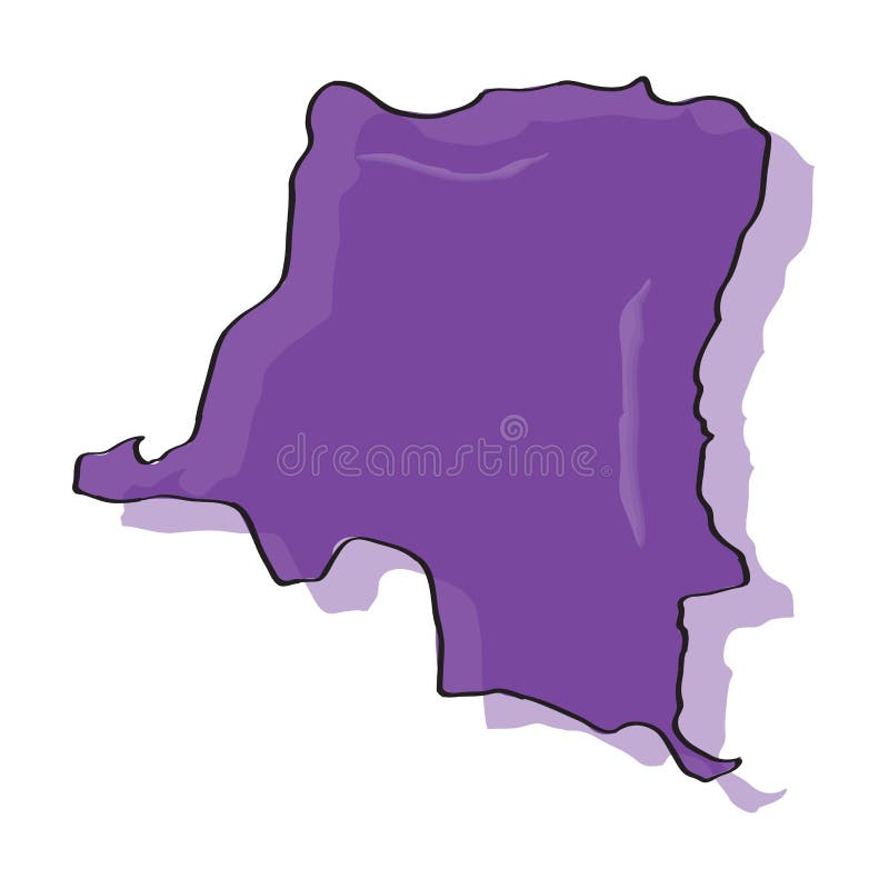 Mapa Democractic republika Kongo ilustracji Mapa Democractic republika Kongo ilustracji