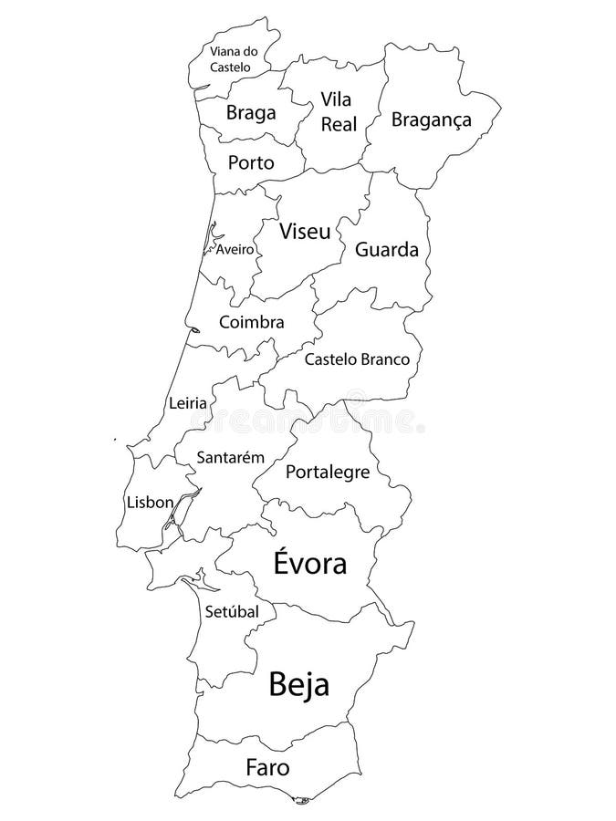 Jogo de mapa dos distritos portugueses