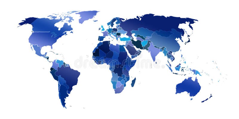 Mapa do mundo no fundo branco ilustração royalty free Mapa do mundo no fundo branco ilustração royalty free