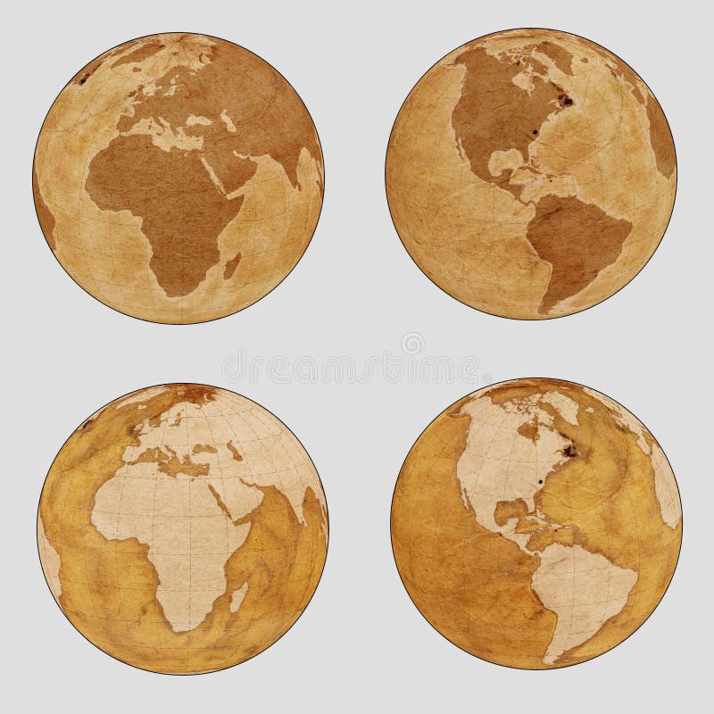 Mapa do mundo velho da terra - grupo liso ilustração do vetor Mapa do mundo velho da terra - grupo liso ilustração do vetor