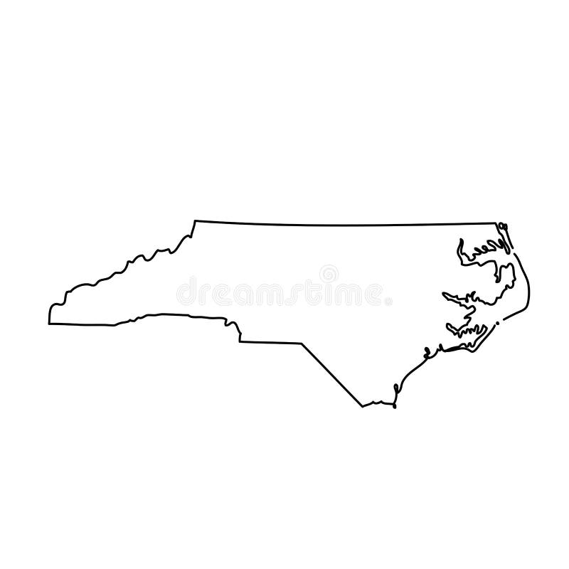 Mapa do U S estado North Carolina
