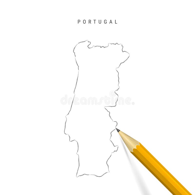 Desenho Em Branco Do Mapa Portugal Sobre Fundo Preto Ilustração do Vetor -  Ilustração de oceano, preto: 230832769