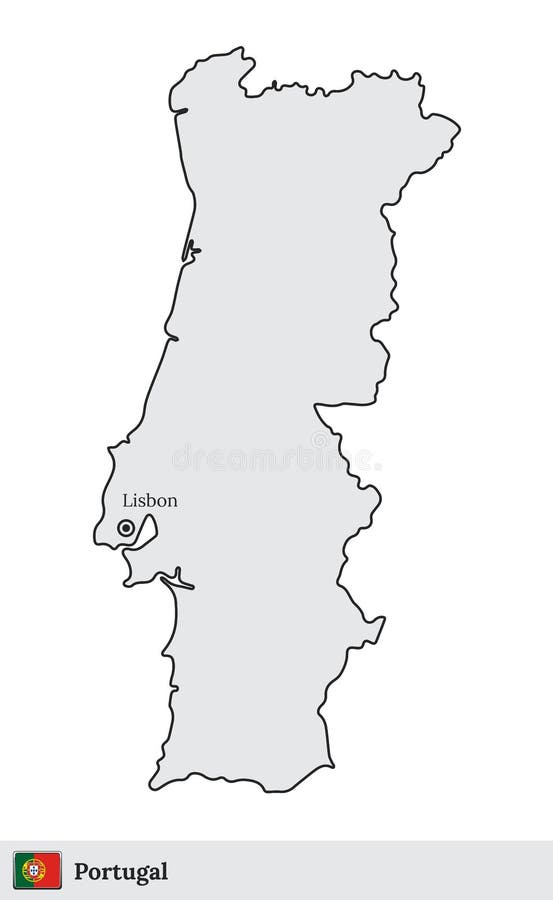 Vetores de Localização De Portugal No Mapamúndi Marcada Com O