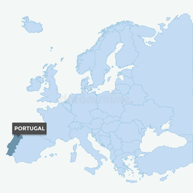 Localização Do País Portugal Dentro Do Mapa 3d Da Europa Ilustração Stock -  Ilustração de isométrico, bairro: 202524003