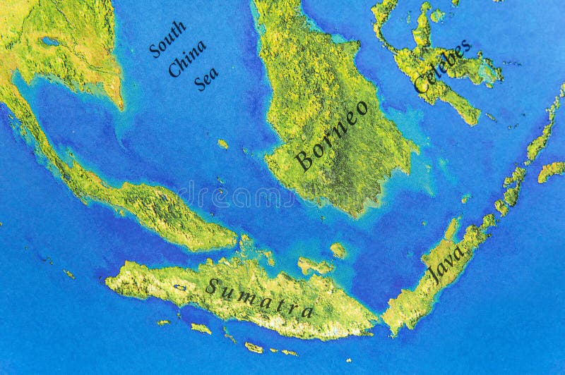 Mapa Geogr fico De Java  De Sumatra  De C lebes Y De Las 