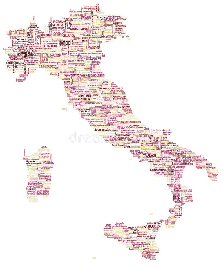 Mapa italiano del vino libre illustration Mapa italiano del vino libre illustration