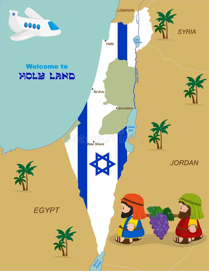 izrael mapa Mapa Izrael Z Dwa Szpiegami Ilustracji   Ilustracja złożonej z  izrael mapa