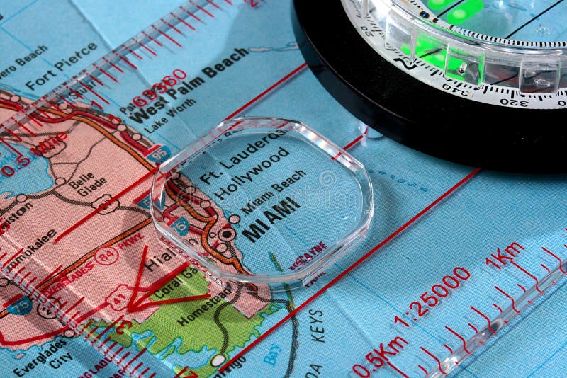 Mapa de Miami fotografia de stock royalty free
