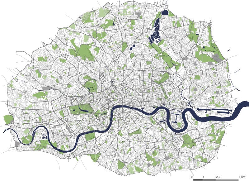 Mapa miasto Londyn, Wielki Brytania