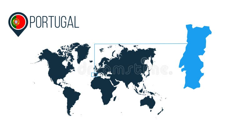 Vetores de País De Portugal No Mapamúndi Modelo Vetorial e mais