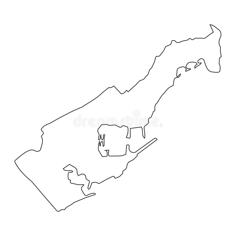 Mapa monaco altamente detalhado com bordas isoladas em segundo plano ilustração do vetor