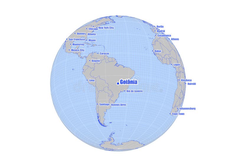 Mapa mostrando goiânia brasil